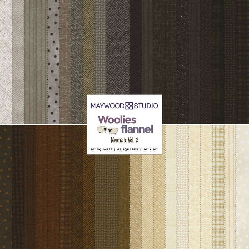 collage of Woolies Flannel - Neutrals Vol. 2 fabrics