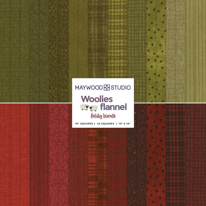 collage of Woolies Flannel - Holiday Warmth fabrics