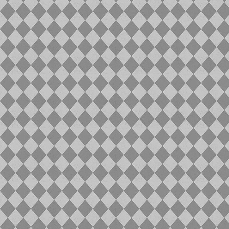 Gray on gray diamond checkered fabric.