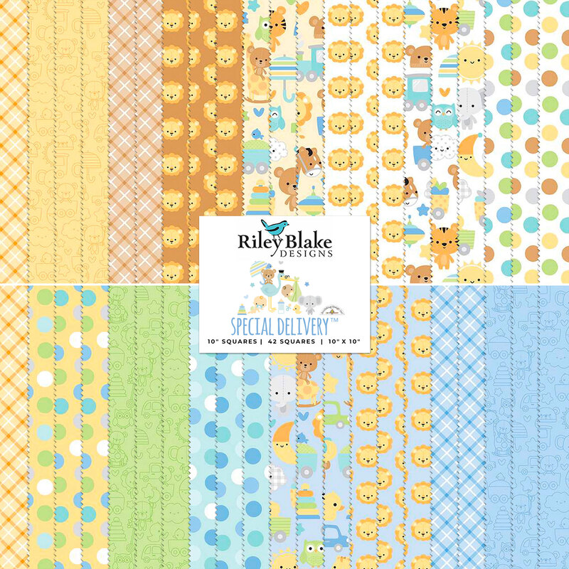 Collage image of fabrics included in the Special Delivery 10