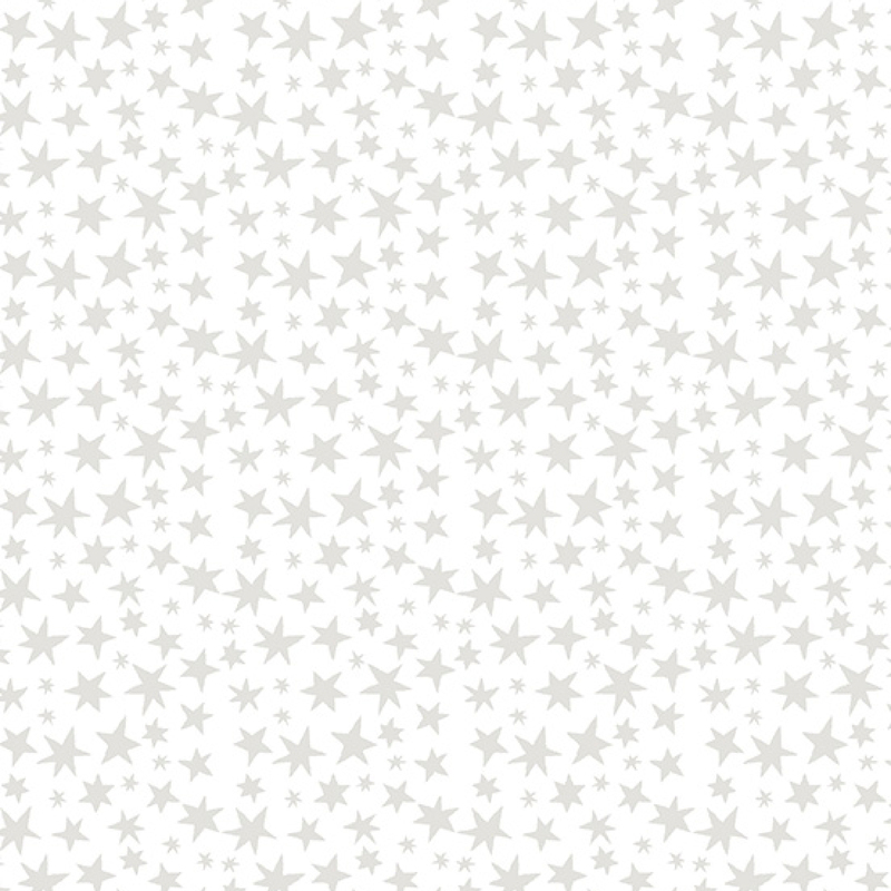 white fabric featuring scattered white stars