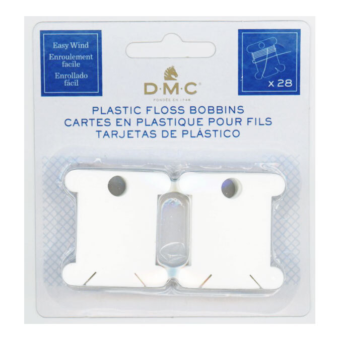 A pack of DMC Plastic Floss Bobbins on a white background