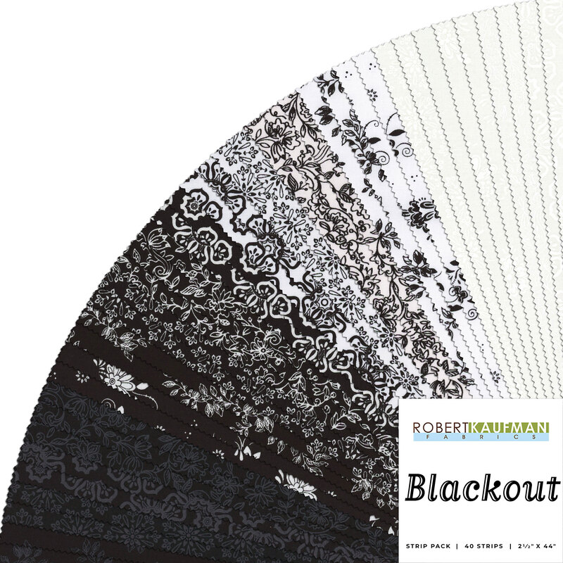 Collage image of fabrics in the Blackout collection