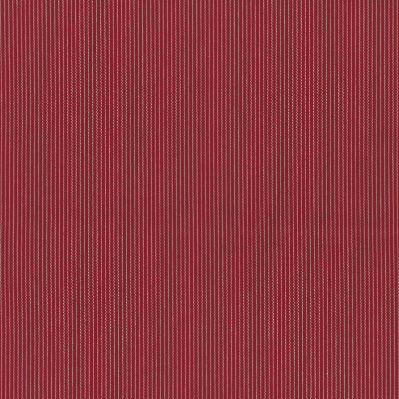 Woven fabric with red and cream tiny parallel stripes 