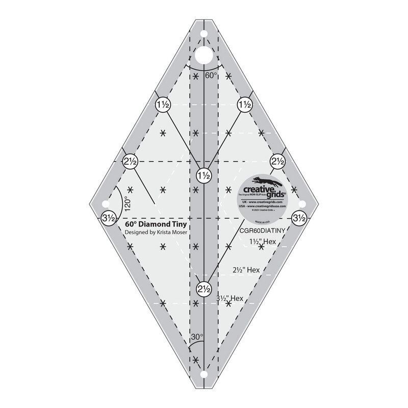 Creative Grids 60° Tiny Diamond Ruler #CGR60DIATINY