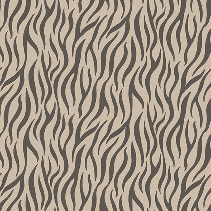 Beige fabric with black tiger stripes.