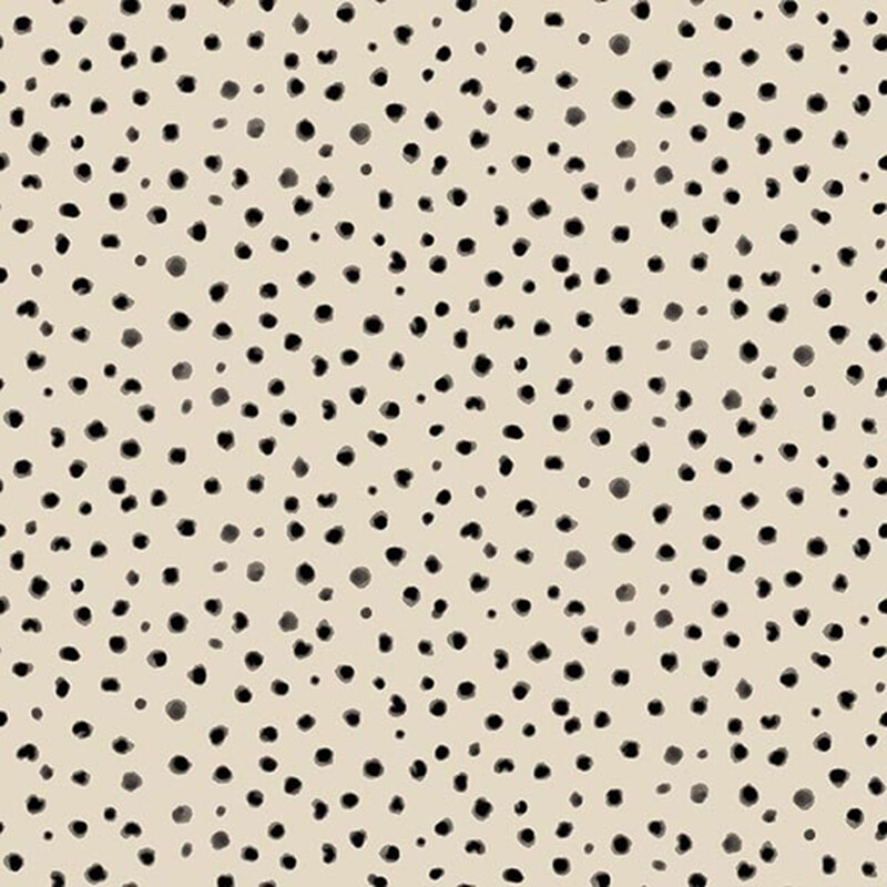 Black cheetah spots on a cream background.