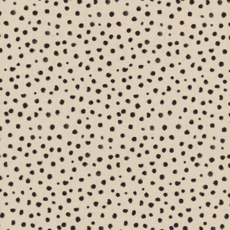 Black cheetah spots on a cream background.