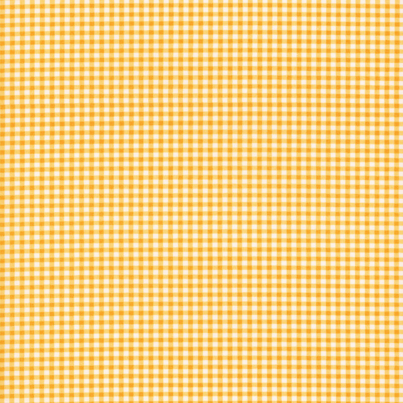 A bright orange and white gingham print fabric