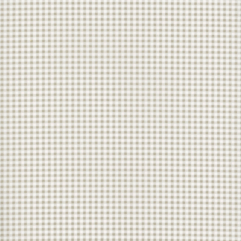 A medium gray and white gingham print fabric