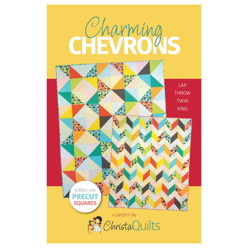 The front of the Charming Chevrons pattern showing the completed project