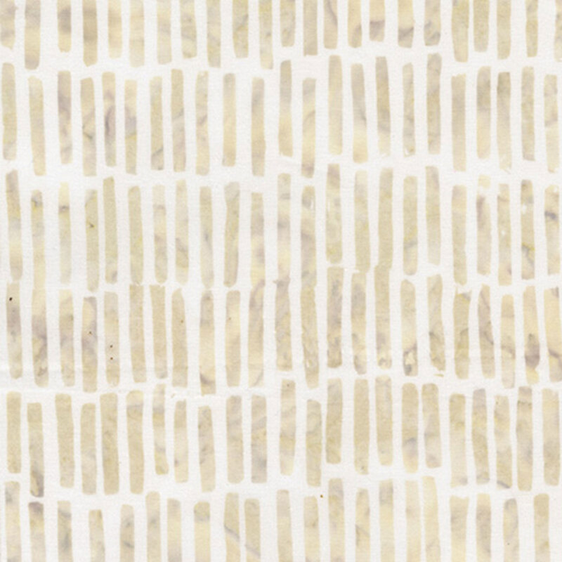 White fabric with cream and beige mottled linear hatching.