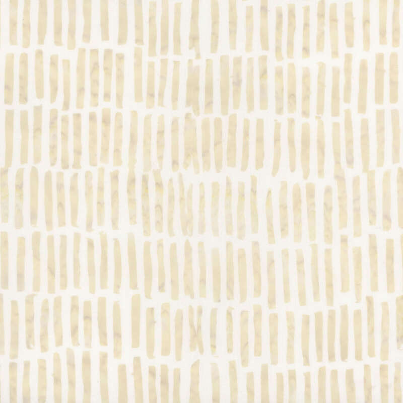 Cream fabric with cream and beige mottled linear hatching.