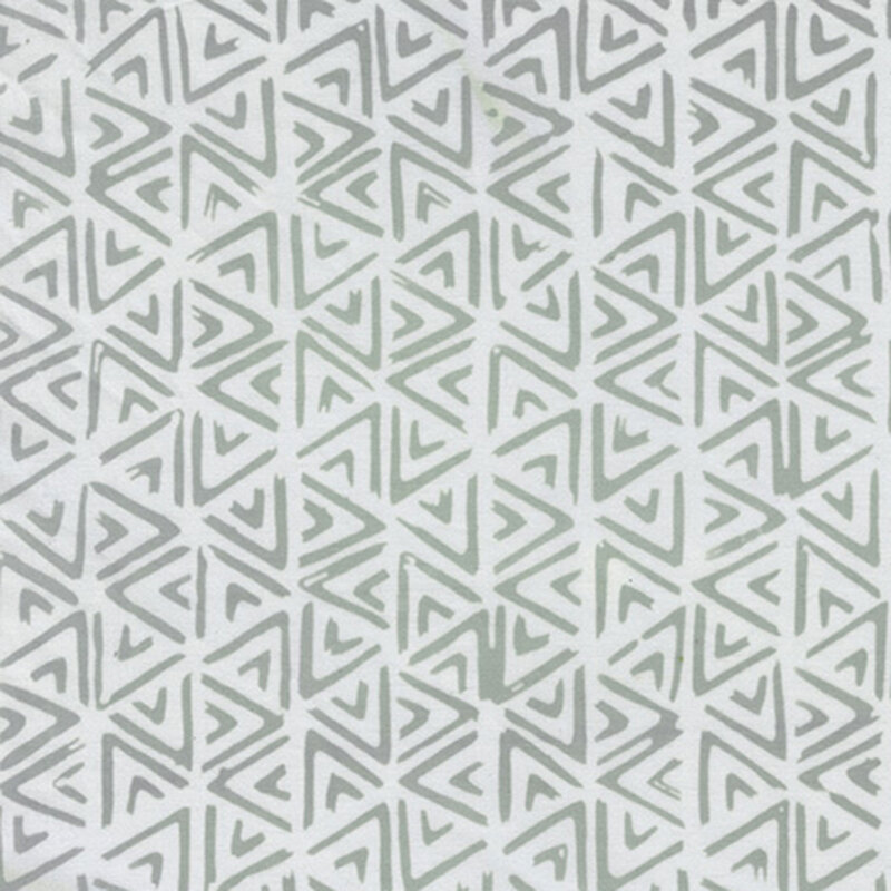 Gray fabric with a dark gray tribal print.