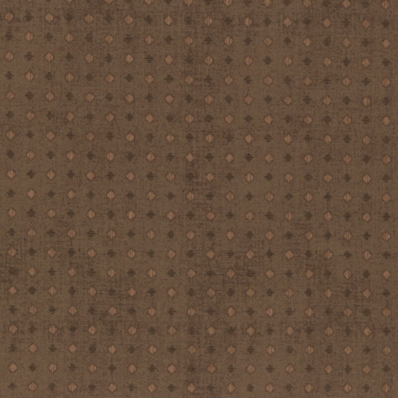 brown fabric featuring a diamond shaped polka dot pattern