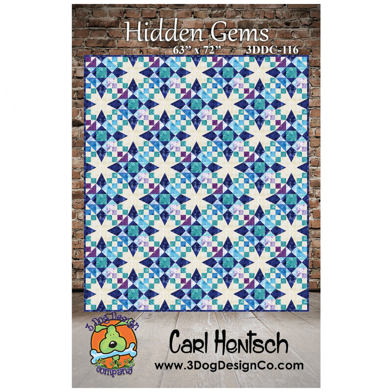 The front of the Hidden Gems Quilt Pattern