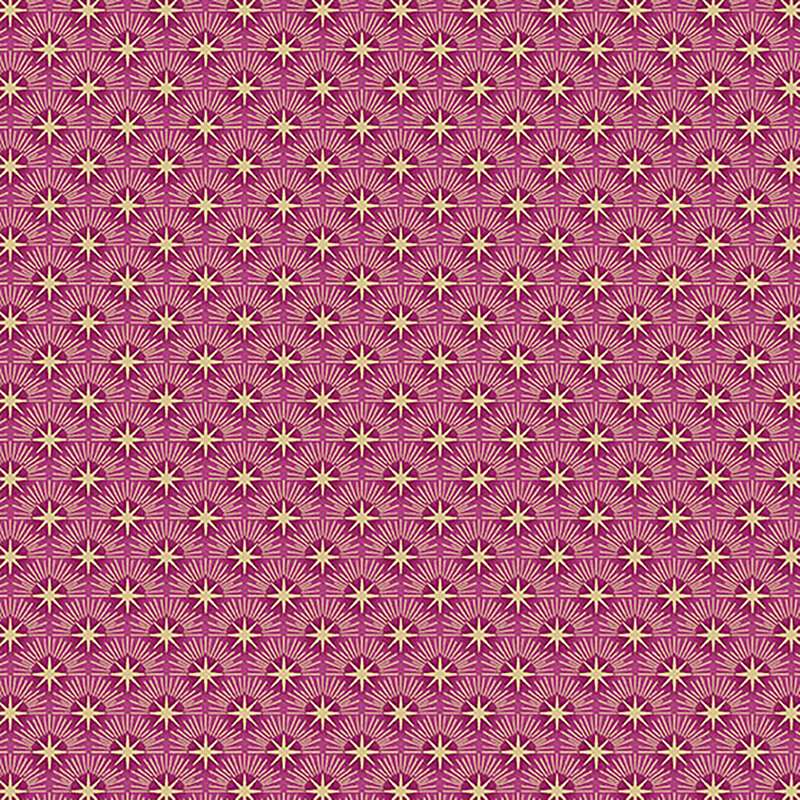 Pink fabric featuring a pattern of stars