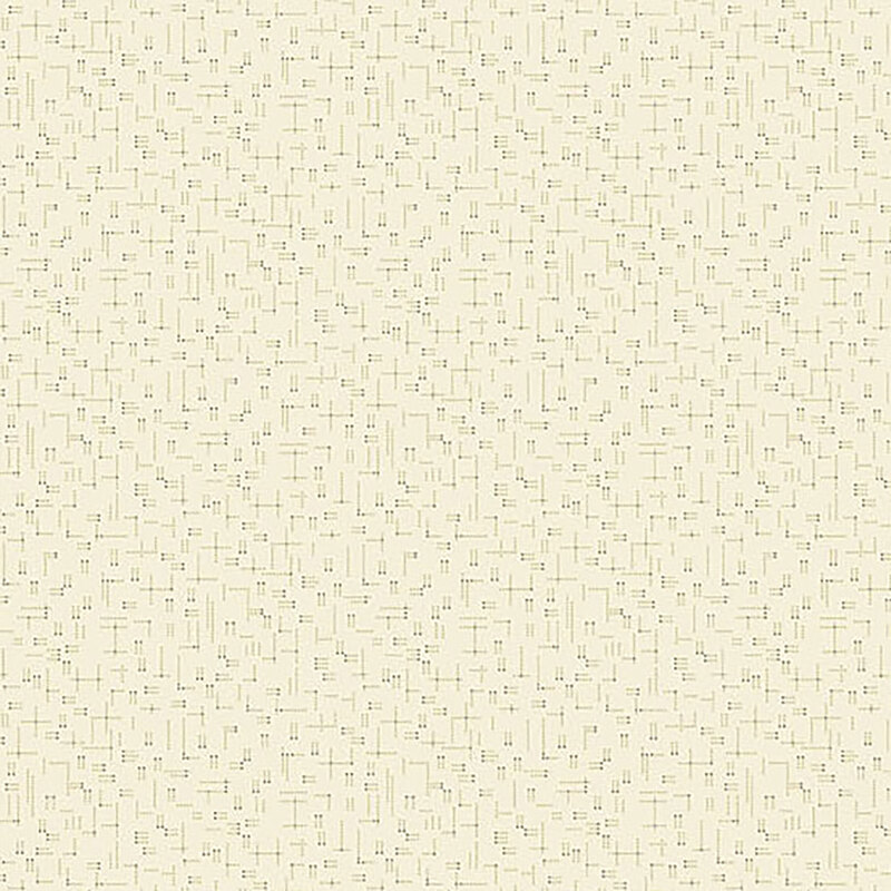 Light cream fabric with tiny seeds throughout making a geometric look