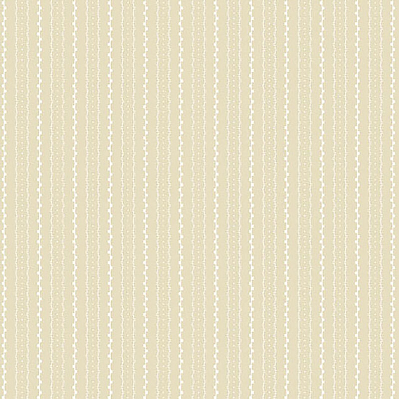 Light tan fabric with small white stripes throughout