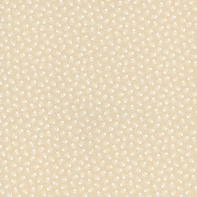 Light cream fabric with small white decorations throughout