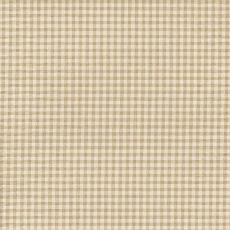 tan gingham print fabric