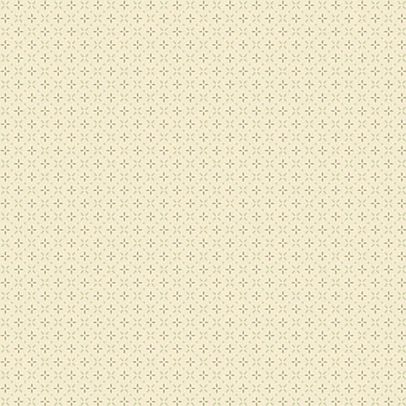 Light cream fabric with small light tan connected dotted diamond patterns throughout