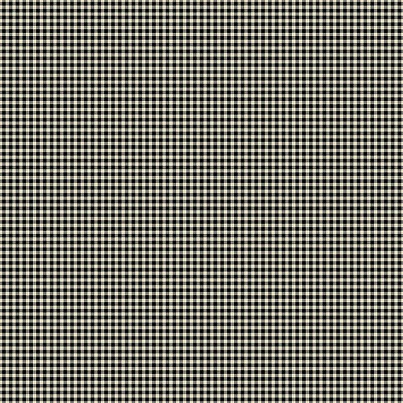 A black and off-white gingham print fabric