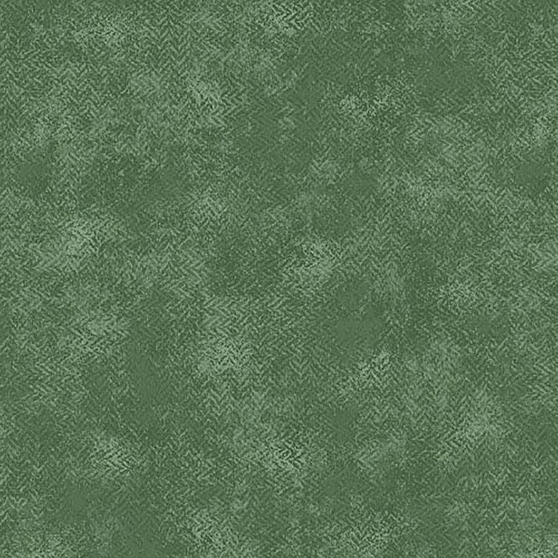 A mottled forest green fabric with a textured, zig zag look