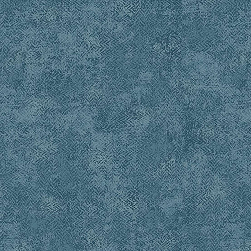 A mottled, denim-colored fabric with zig-zag texturing