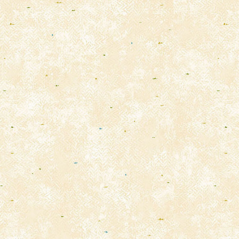 A mottled light cream fabric with small colorful specks throughout