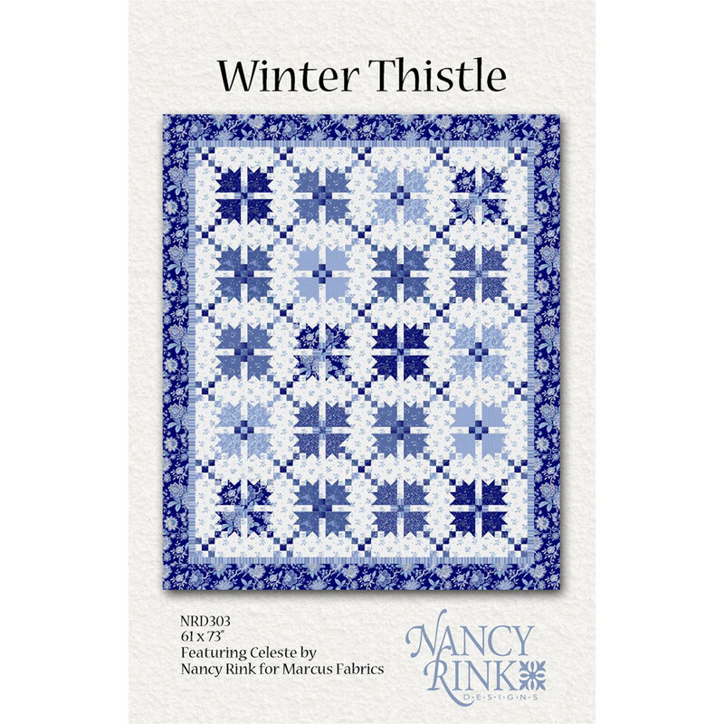 The front of the Winter Thistle Pattern showing the completed project