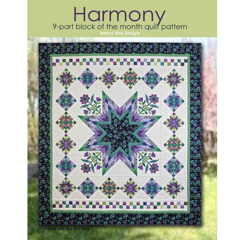 The front of the Harmony booklet showing the completed project