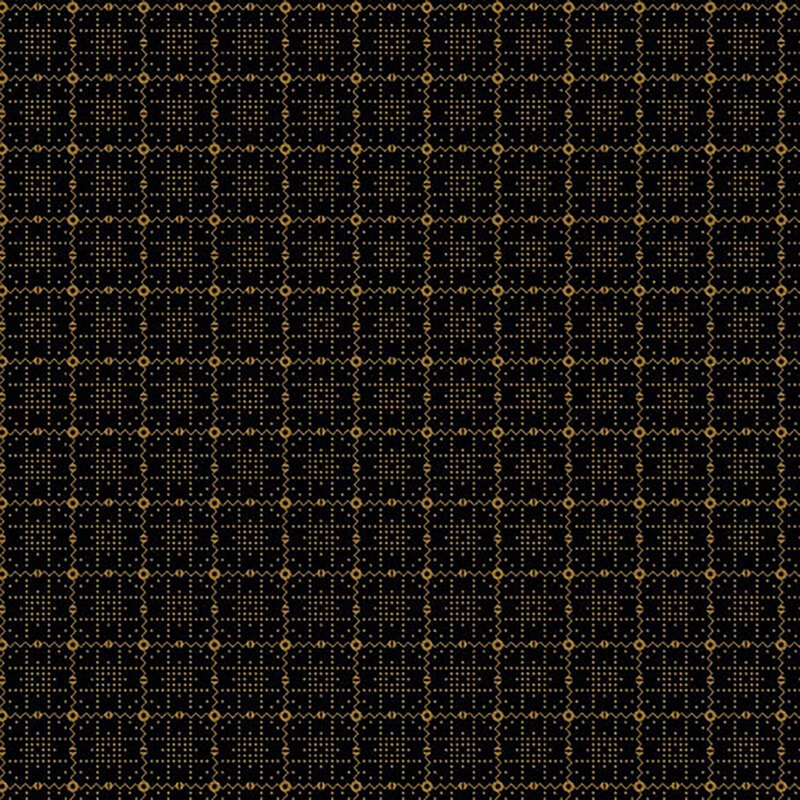Black fabric with a brown grid pattern throughout