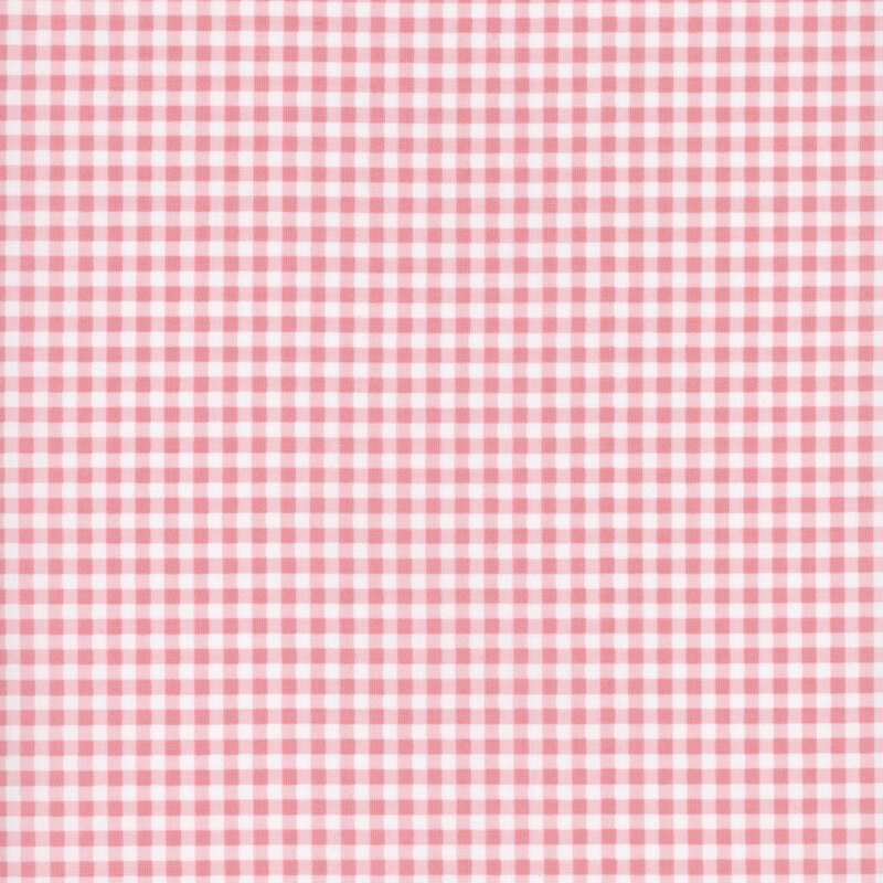 pink and white mini gingham fabric