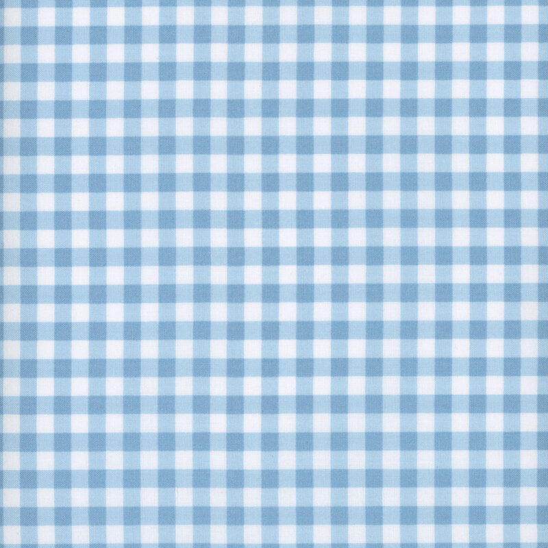 light blue and white gingham fabric