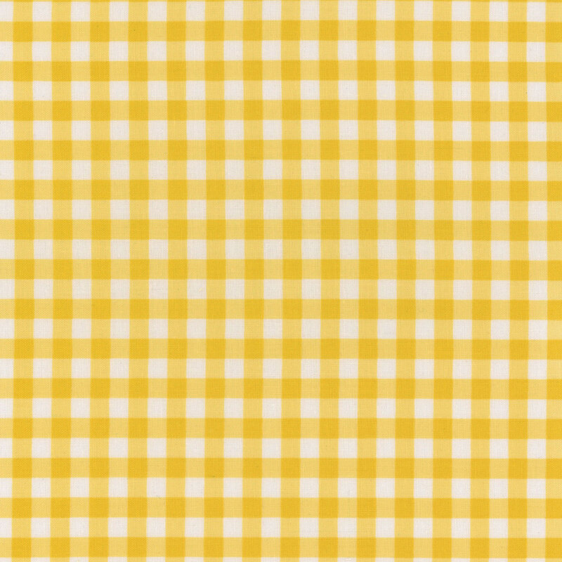 yellow and white gingham fabric