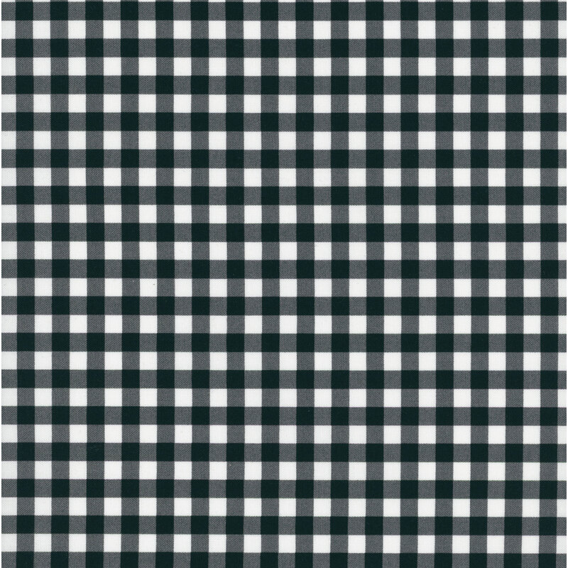 black and white gingham fabric