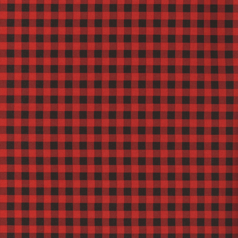red and black gingham fabric