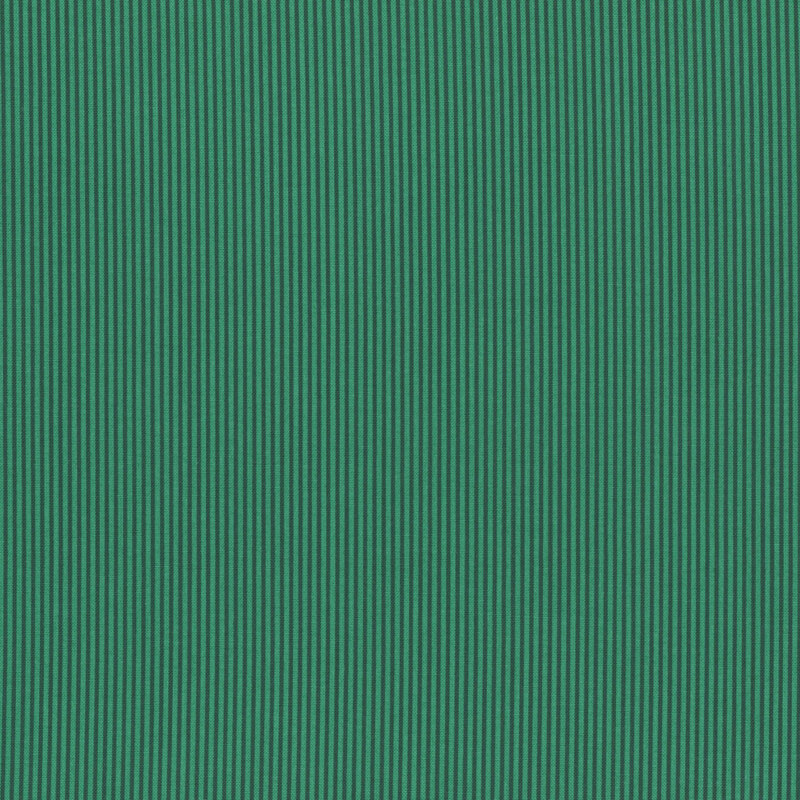 Teal fabric with thin green stripes 
