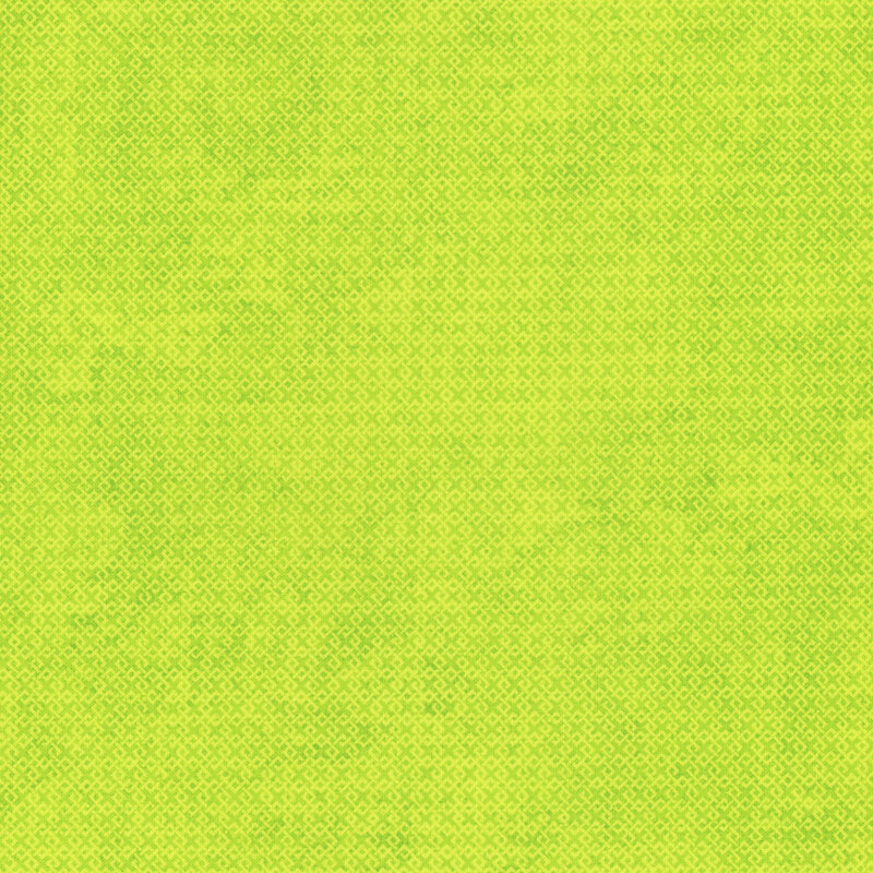 textured bright green fabric with a criss cross lattice design