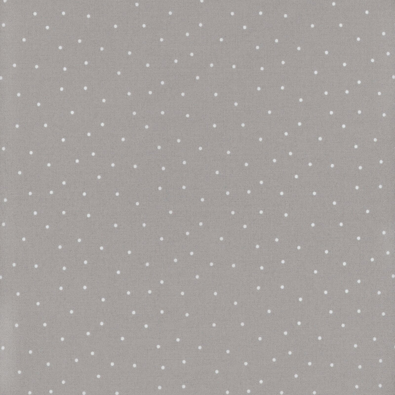 Steel grey fabric with scattered white dots