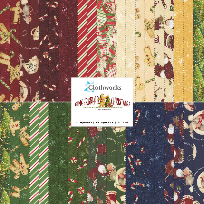 A collage of the fabrics included in the 10