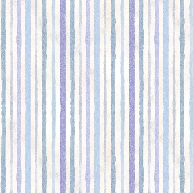 White fabric with pink, purple, teal, and light gray stripes throughout