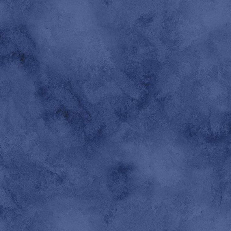 Tonal navy blue fabric with mottling throughout