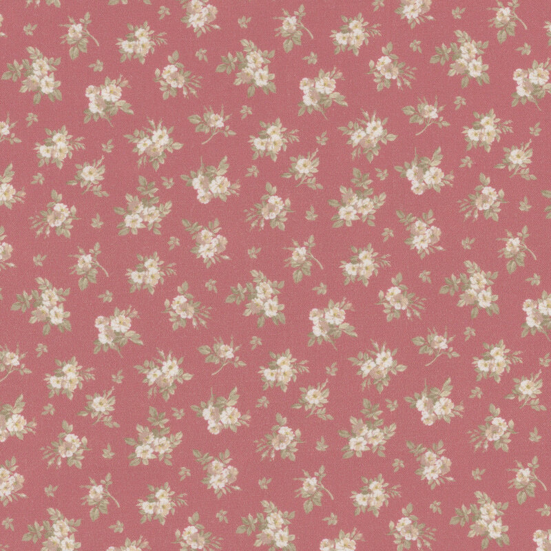 Red fabric with flower pattern