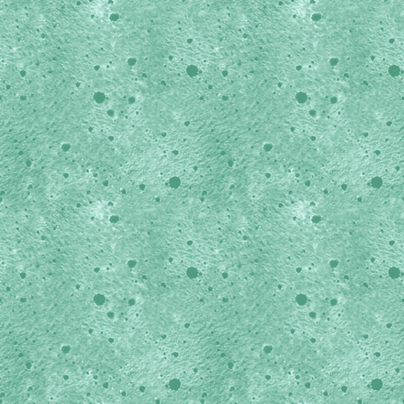 Tonal turquoise textured fabric with darker colored dots