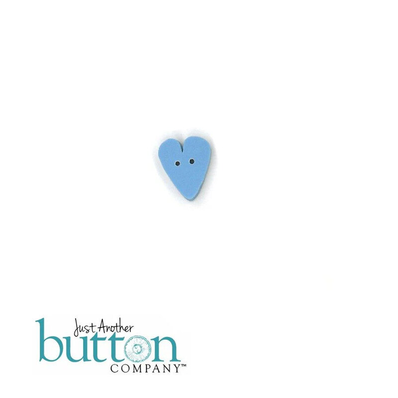 A blue heart button on a white background