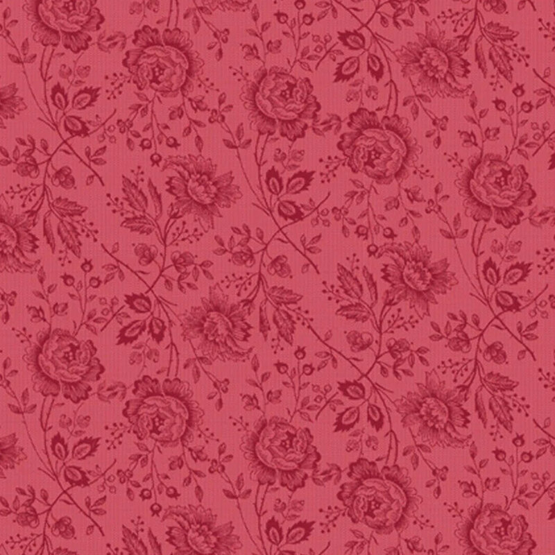 Tonal pink fabric featuring roses