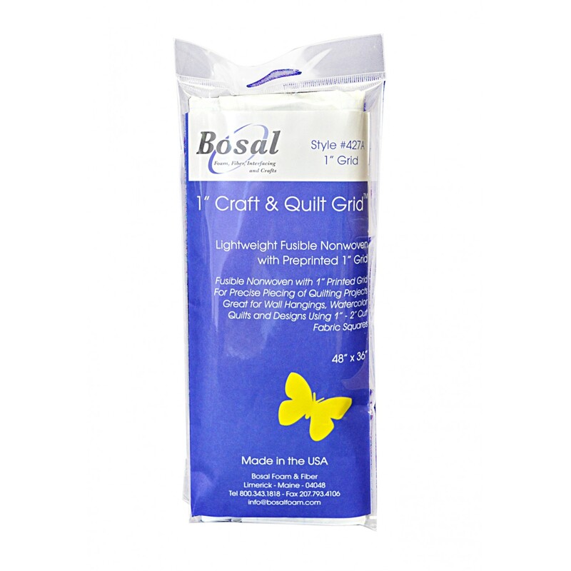 The fusible in its blue packaging, isolated on a white backround.