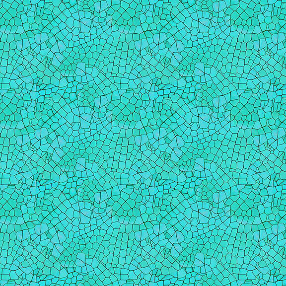 Aqua blue digital print with a chitin pattern